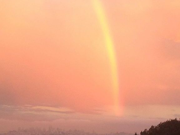 SF Rainbow over fog ....