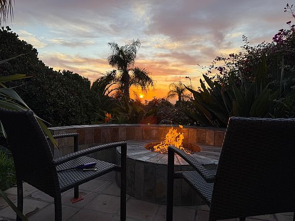 Sunset into the ocean view from front of house