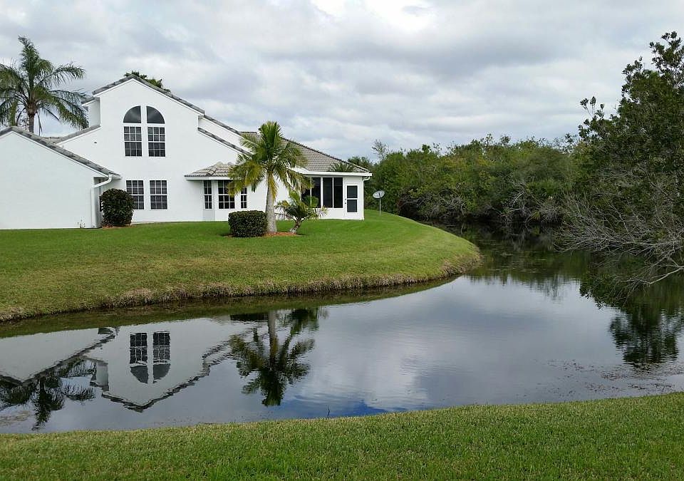 Lake area behind house