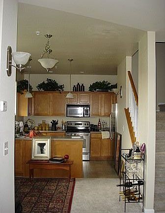 View into kitchen
