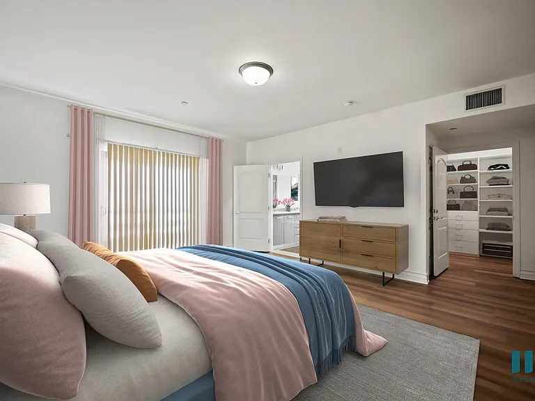 Bedroom with Walk-In closet, Bathroom, and Balcony