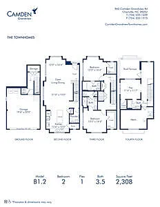 Floor plan B1.2 - Townhome