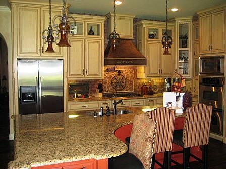 Custom kitchen with granite countertops by award winning designer