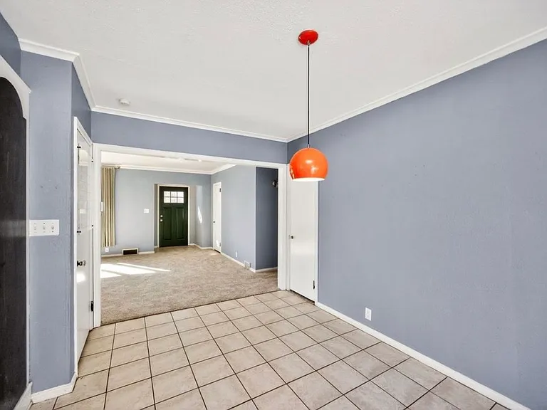 Dining area and living room