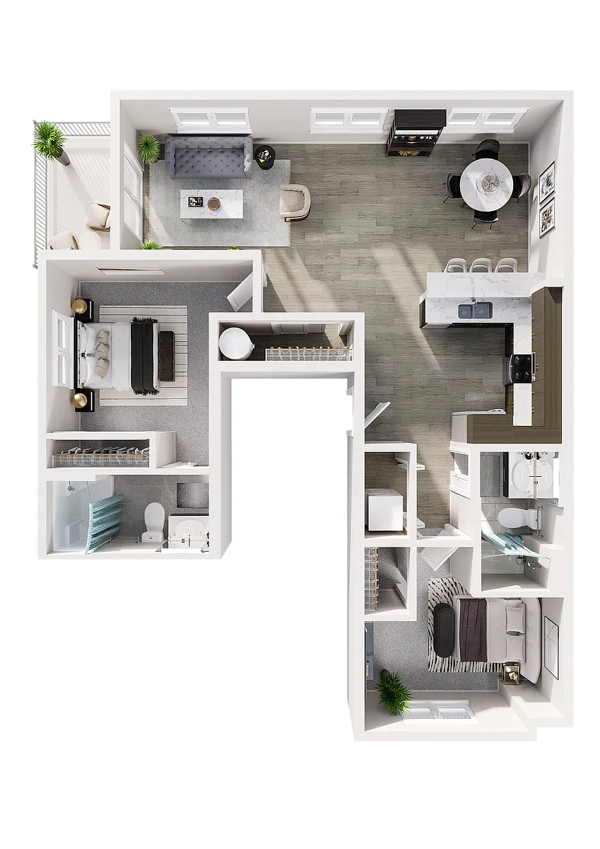 Floor plan 2x2C