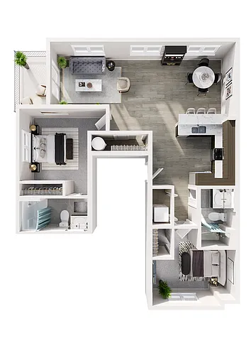 Floor plan 2x2C