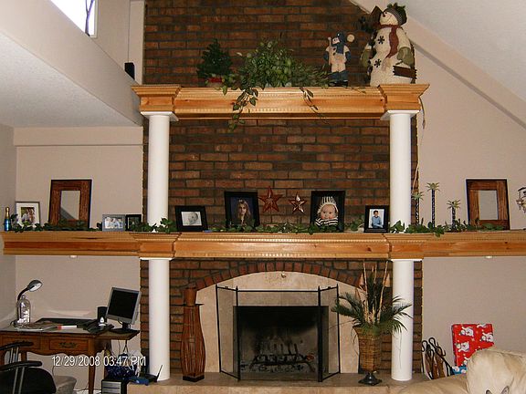 Fireplace w/double mantel