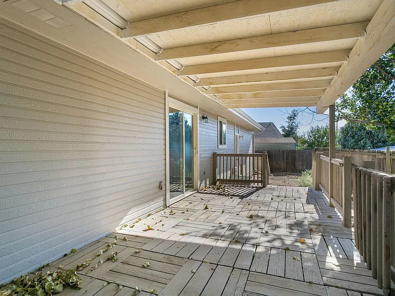 Large covered deck