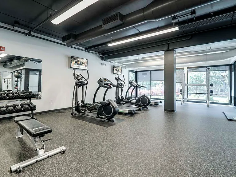 Our 24/7 fitness center is fully equipped to meet all your workout needs.