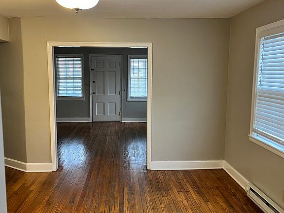 Dining room leading into living room.