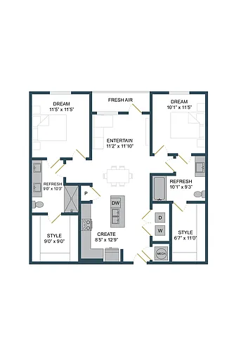Floor plan B1B