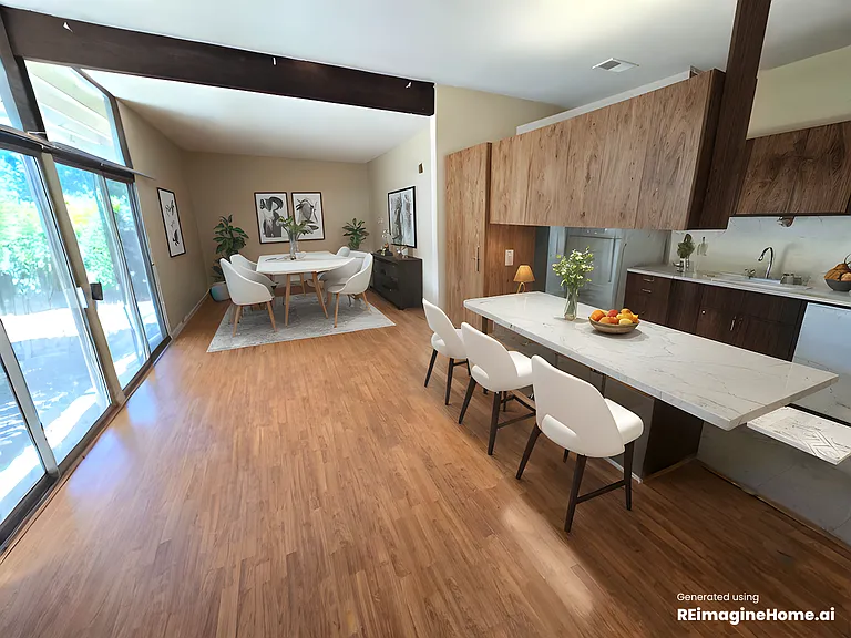 This unit is unfurnished. The photos are staged.