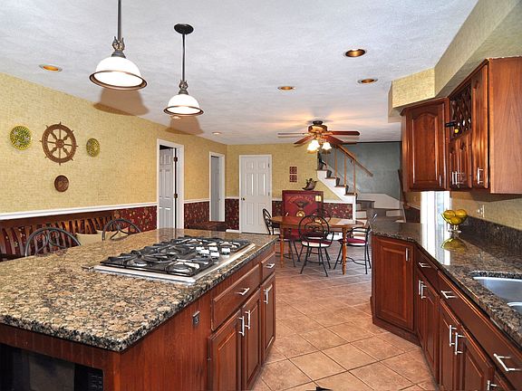 Gas cooktop on Island