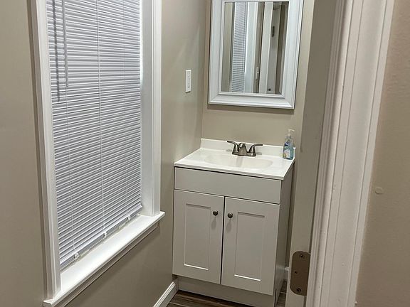 Half bathroom conveniently located on the main level.
