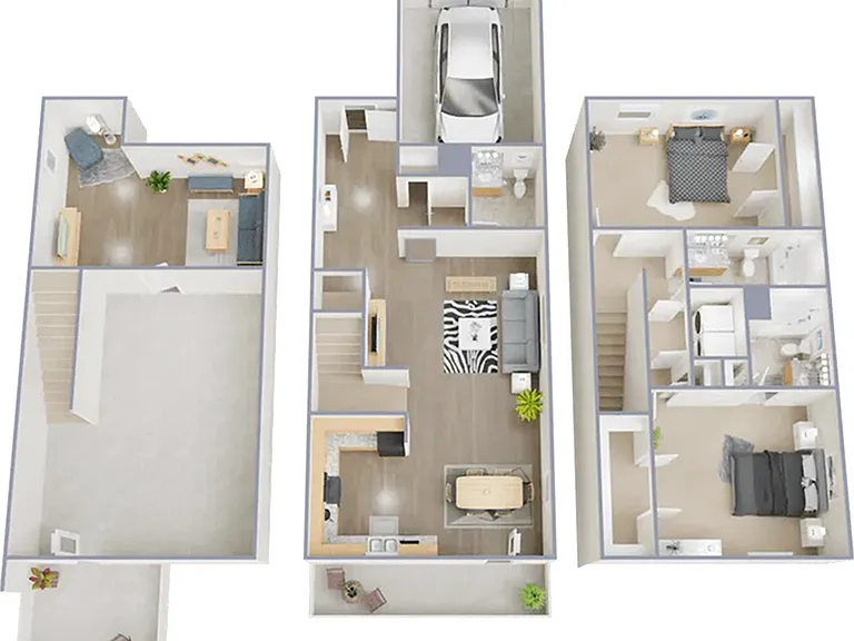 Two bedroom, two and a half bath, 1,668 square foot townhome Two bedroom, two and a half bath, 1,668 square foot townhome