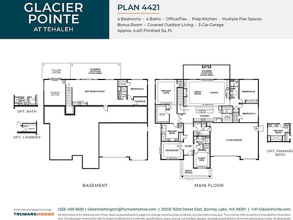 Glacier Pointe Plan 4421 Floor Plan
