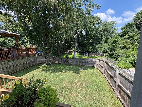 Fenced-in backyard
