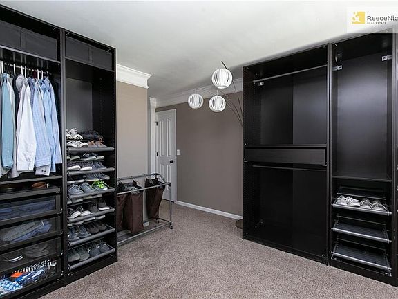 Custom cabinetry in one of the master closets