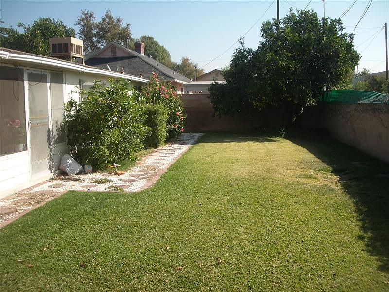 Rear grassy yard