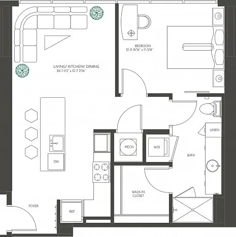 One Bedroom Suite 1A-2 Stack 18 One Bedroom Suite 1A-2 Stack 18