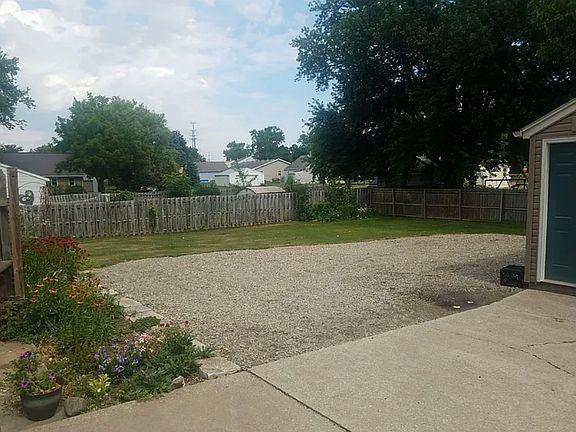 fenced backyard and garden plot