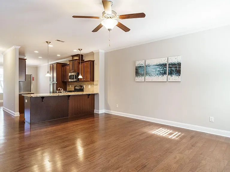 Living room and kitchen