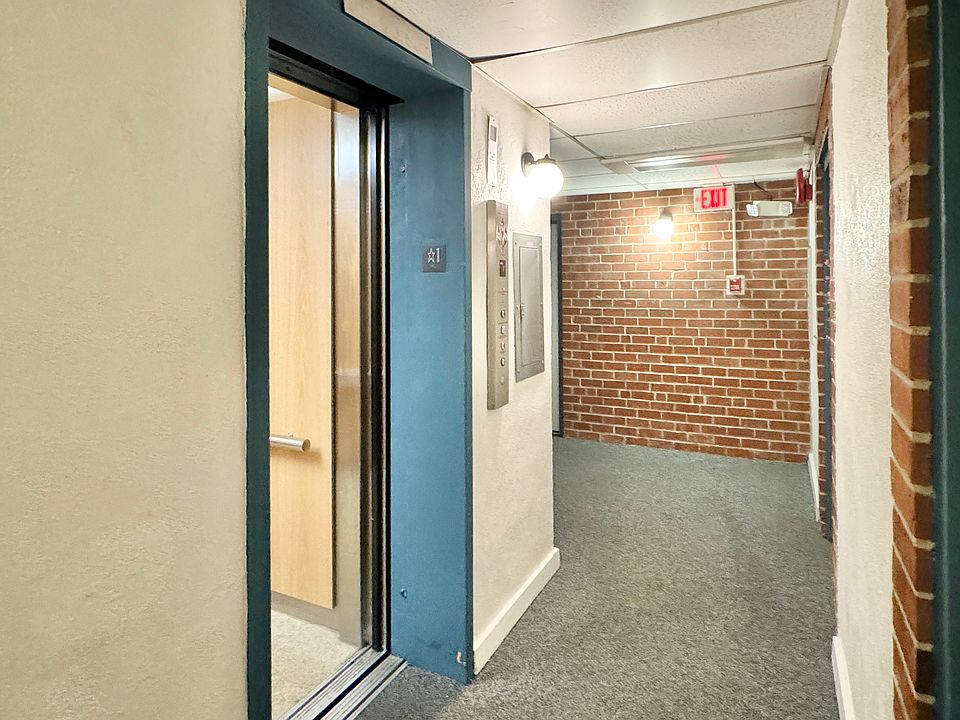 Secure building with elevator access