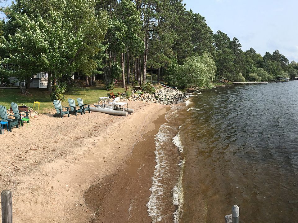 Lake front with sandy beach