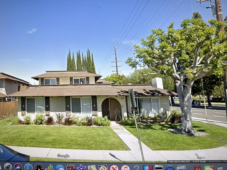 Front of the property - which is a 4-plex - property available for rent is an upper unit in the back
