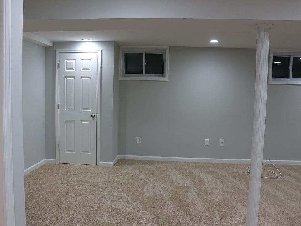 Finished basement that includes a full bath with shower.