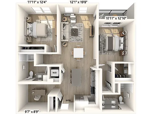 Floor plan B1D