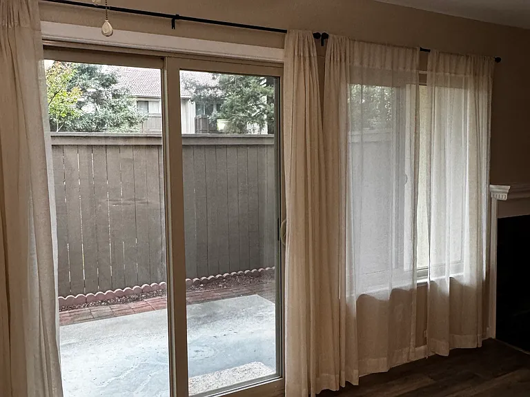 Sliding door to outdoor patio