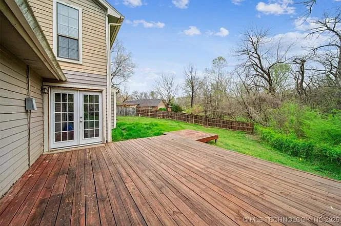 Large private backyard backs to a peaceful greenbelt.