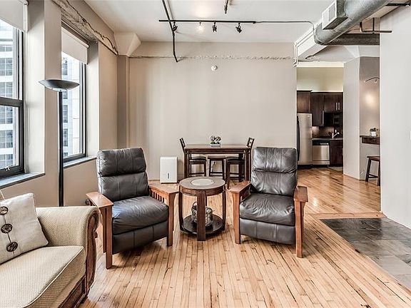 The rectangular shape of Living/Dining allows for flexible furniture placement. This space is approx 22'x16' (Buyer to verify). Far end is currently arranged with Dining Area. There is also abundant wall space for larger furniture pieces, bookshelves