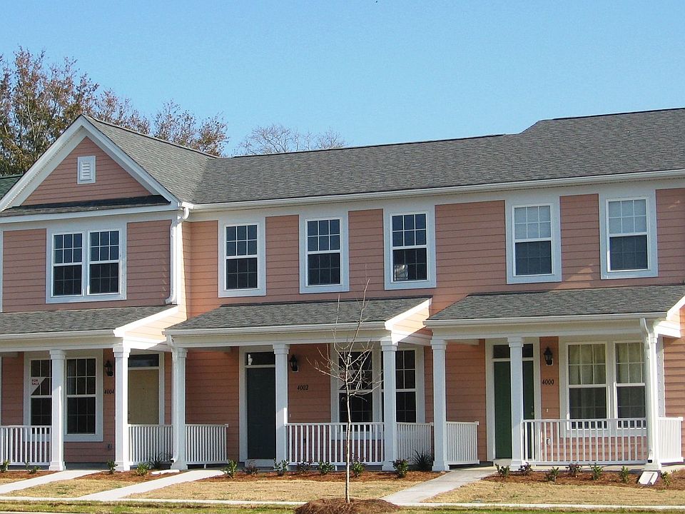 Front of Triplex (Unit on Left) with Elegant Front Porch & Walkway