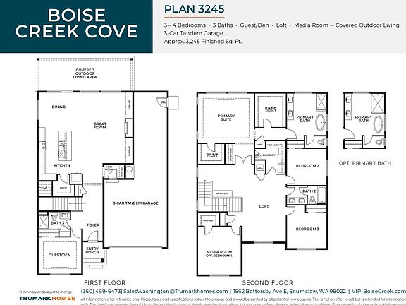 Boise Creek Plan 3245 Floor Plan