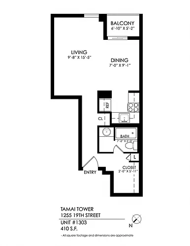 Floor plan Tamai Tower Studio