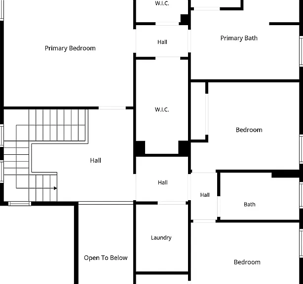 Upstairs floor plan