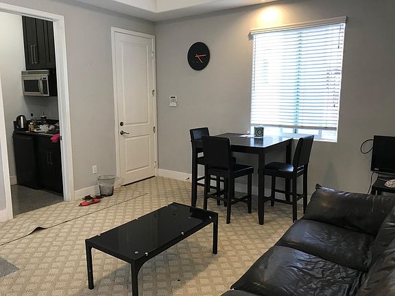 Limited kitchen off living room.