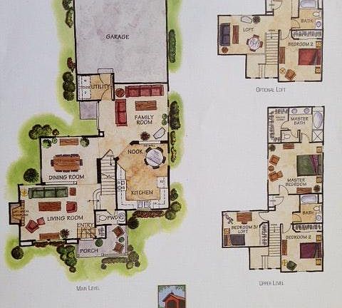 floor plan - 1732 sq ft on main floor, 800 sq ft unfinished basement