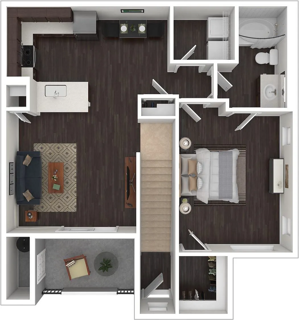 Floor plan 1X1B