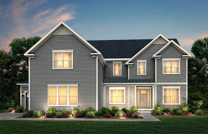 Sutton Exterior 1 features hardie siding, covered front porch and 3 car sideload garage