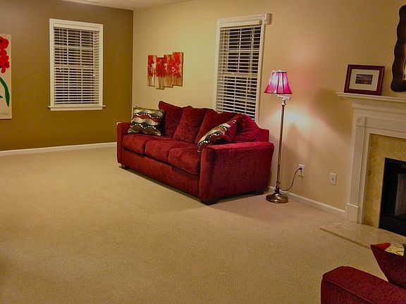 Living room with fire place
