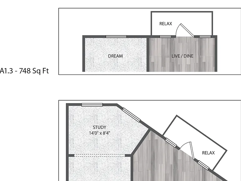 Encore Montrose - A1.3 - 1 Beds - 1 Baths - 748 Sq. ft.