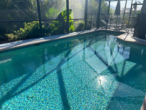 Lanai with pool