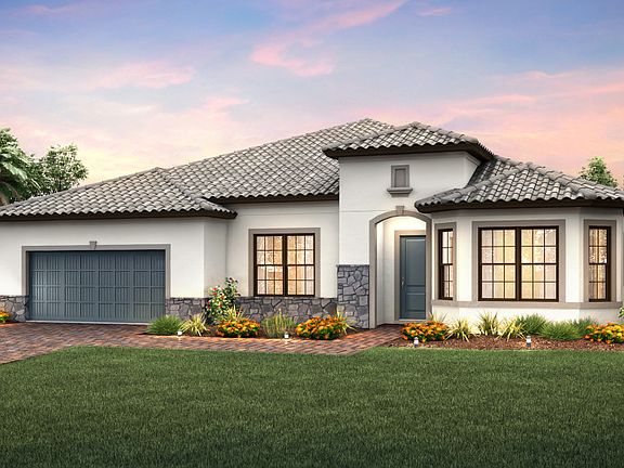 Home Exterior FM2B with bay window and stone detail