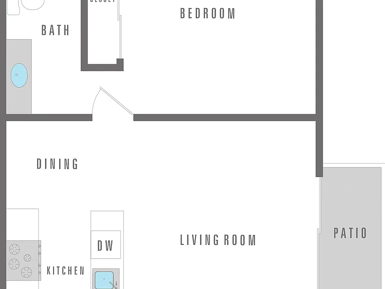 1 Bed 1 Bath 1 Bed 1 Bath