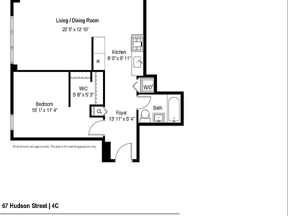 2nd image of 67 Hudson St APT 4C