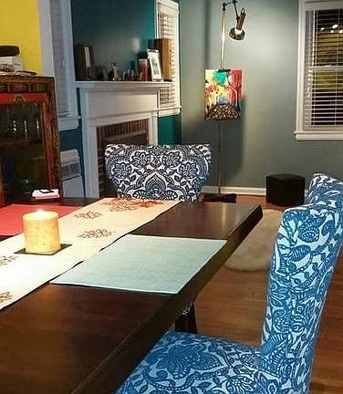 Dining room into the living room