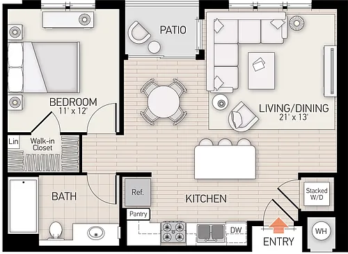 Floor plan River View I - Plan E